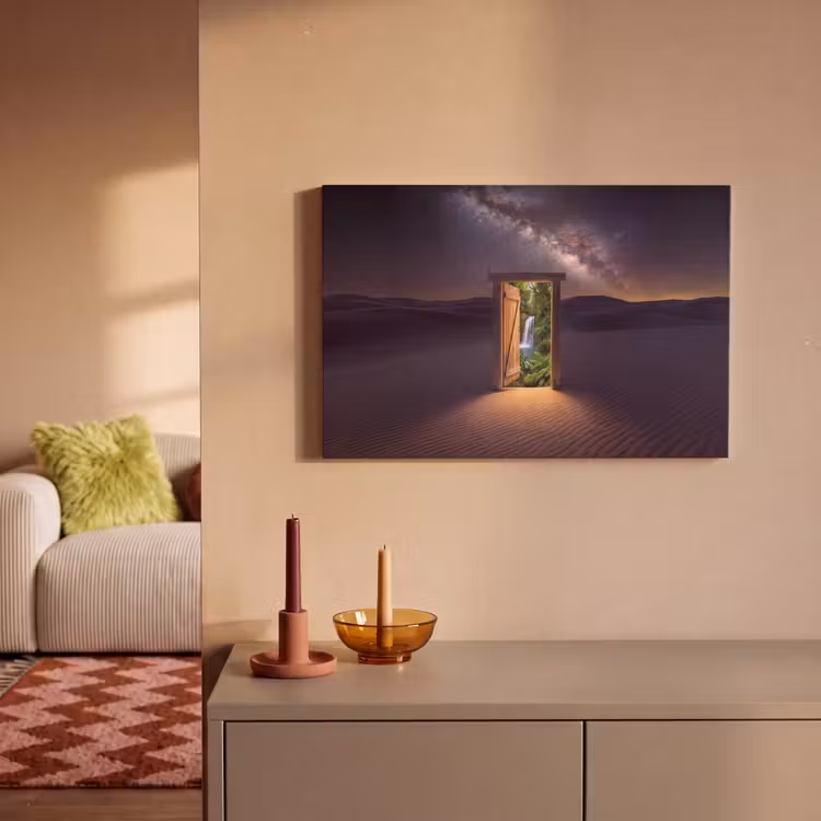 Canvas schilderij - Deur - Woestijn - Natuur — 1