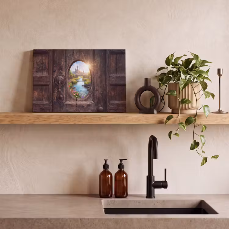 Canvas schilderij - Kasteel - Rivier - Natuur — 2