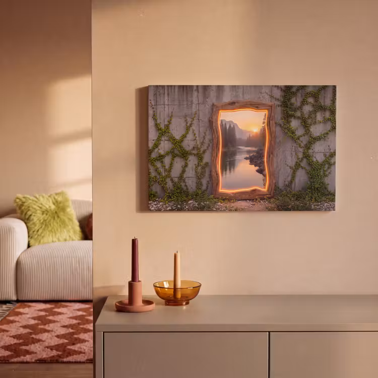 Canvas schilderij - Landschap - Kader - Licht — 1