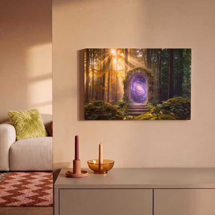Canvas schilderij - Poort - Kosmos - Bos — 1