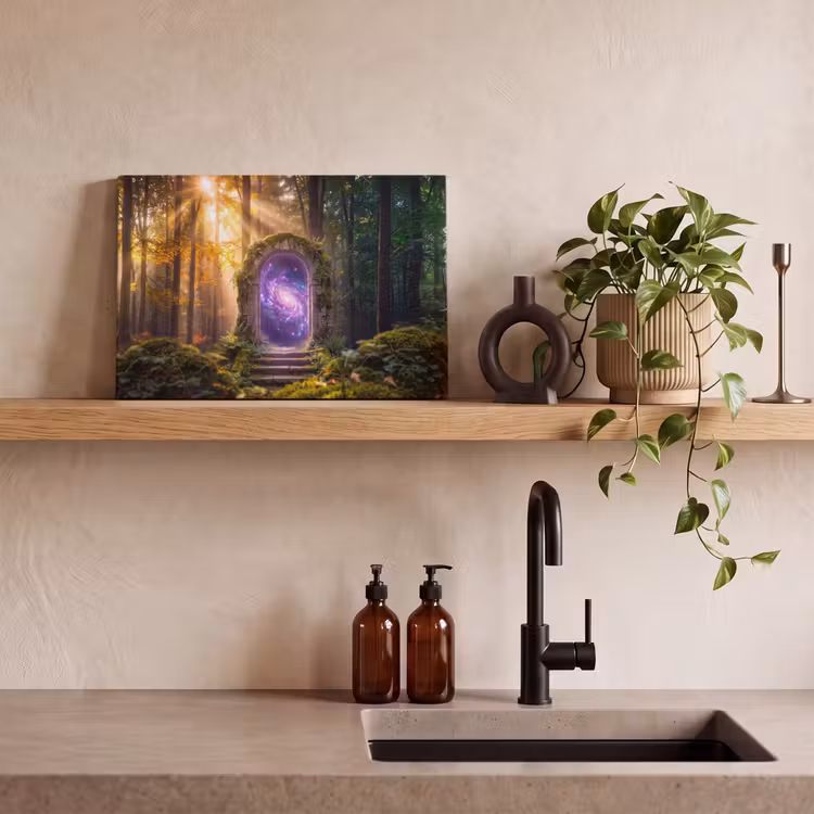 Canvas schilderij - Poort - Kosmos - Bos — 2