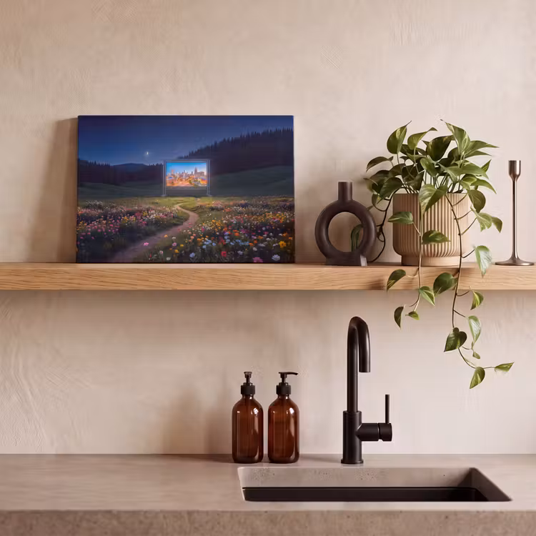 Canvas schilderij - Scherm - Stad - Natuur — 2
