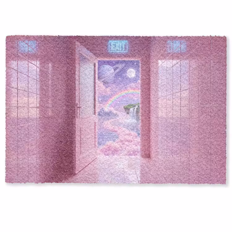 Deurmat - Roze deur - Fantasie — 1