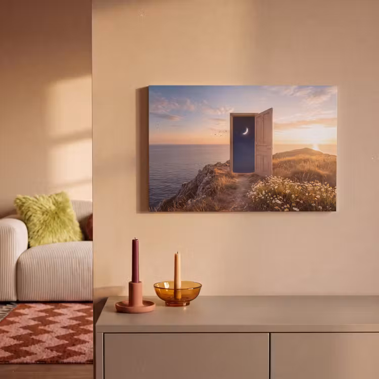 Canvas schilderij - Deur - Sterren - Natuur — 1