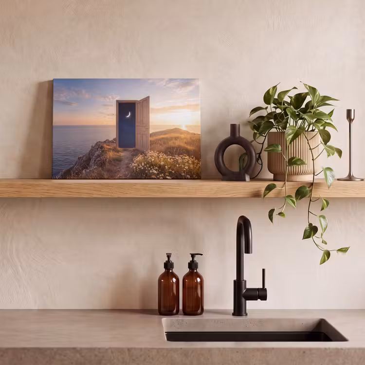 Canvas schilderij - Deur - Sterren - Natuur — 2