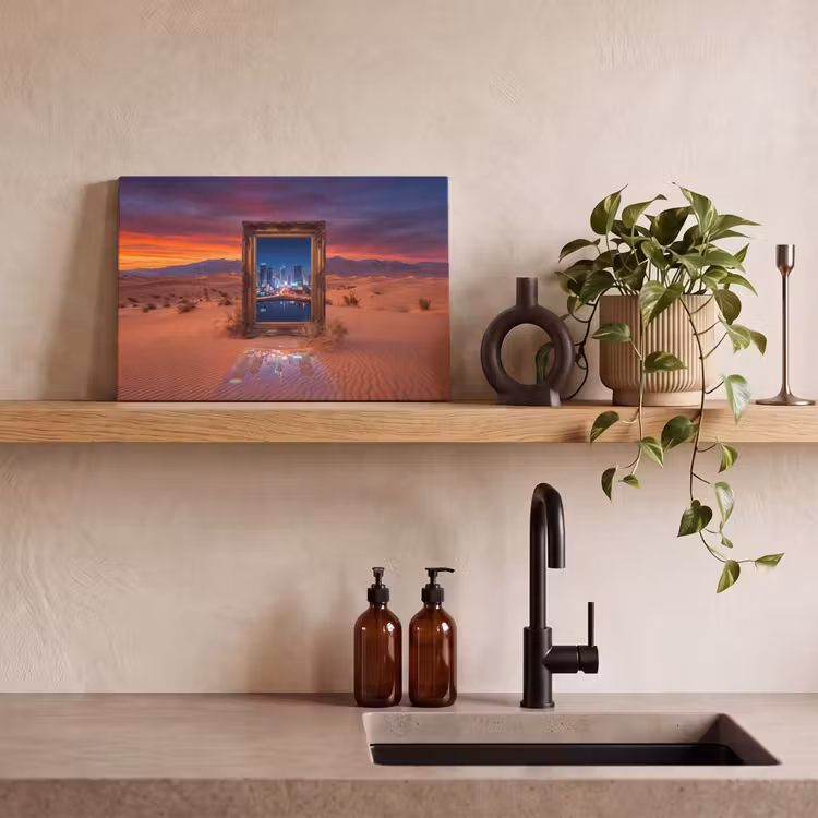 Canvas schilderij - Kader - Stadsgezicht - Woestijn — 2