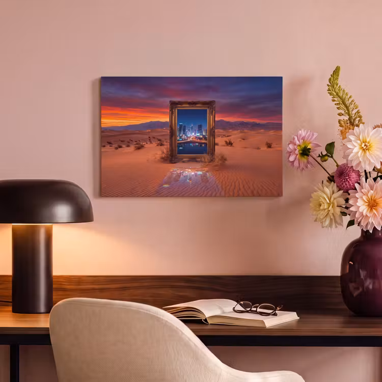 Canvas schilderij - Kader - Stadsgezicht - Woestijn — 3