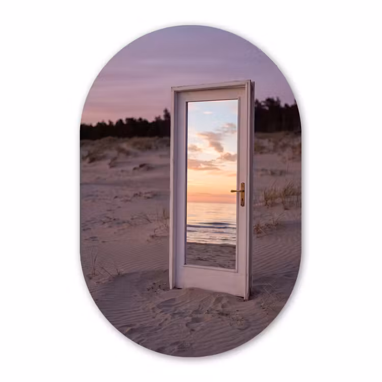 Muurovaal - Spiegel - Zee - Zonsondergang — 3