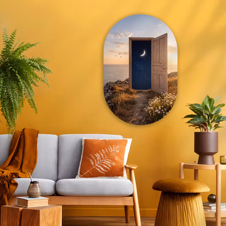 Muurovaal glas - Deur - Sterren - Natuur — 3