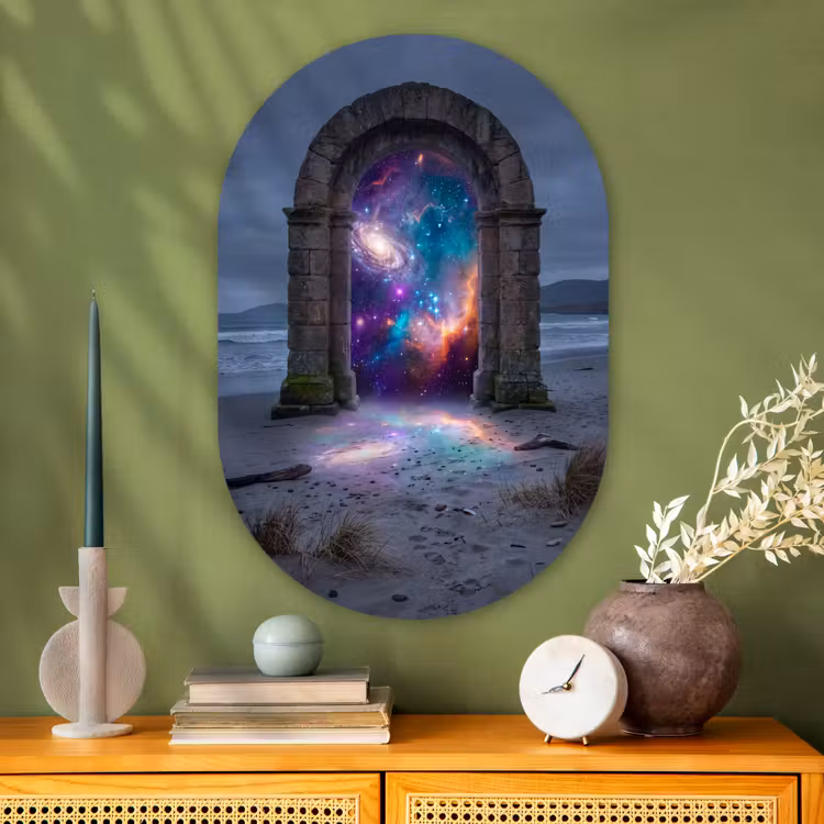Muurovaal glas - Poort - Strand - Ruimte — 2