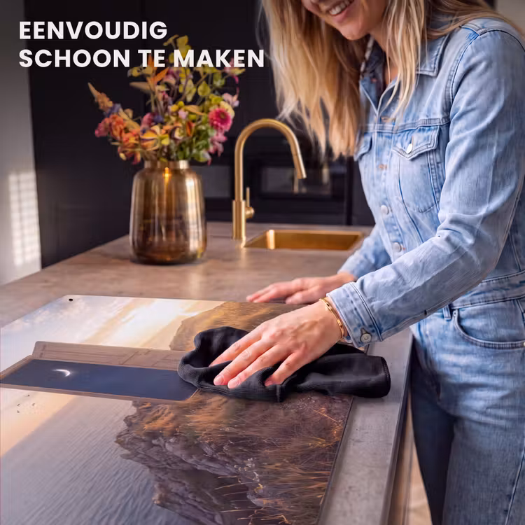 Inductiebeschermer & spatscherm (2in1) - Deur - Sterren - Natuur — 5