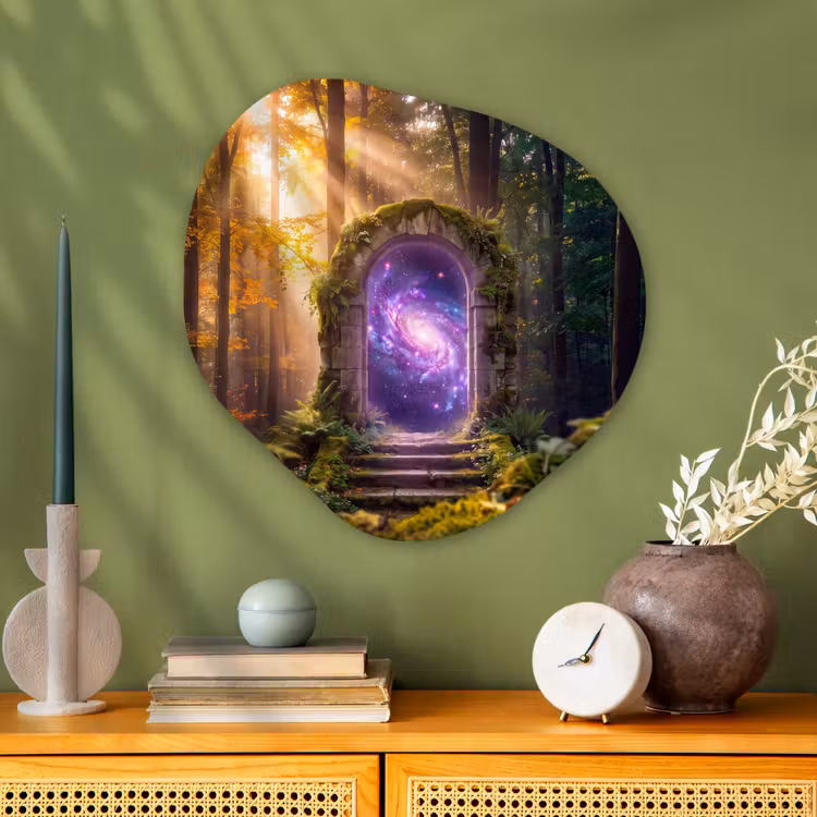 Organisch schilderij glas - Poort - Kosmos - Bos — 2