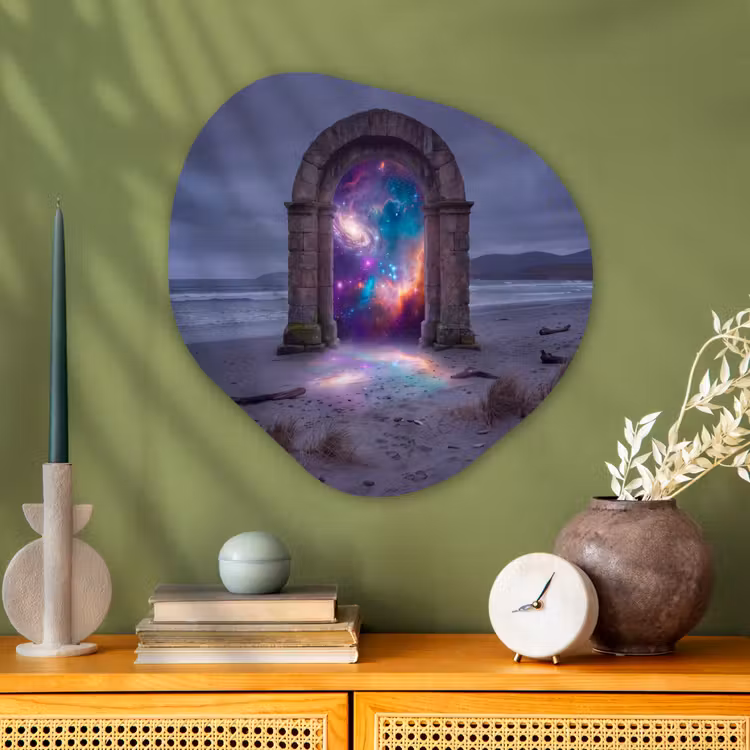 Organisch schilderij glas - Poort - Strand - Ruimte — 2