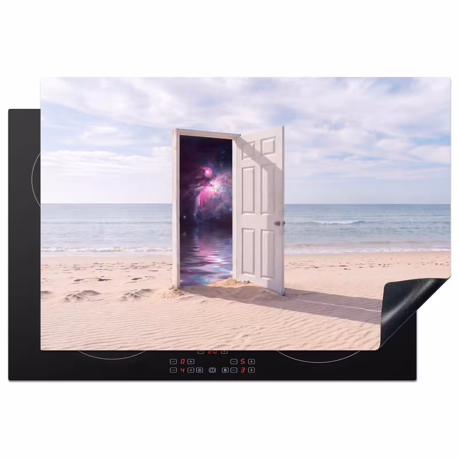 Inductiebeschermer - Deur - Strand - Kosmos — 1
