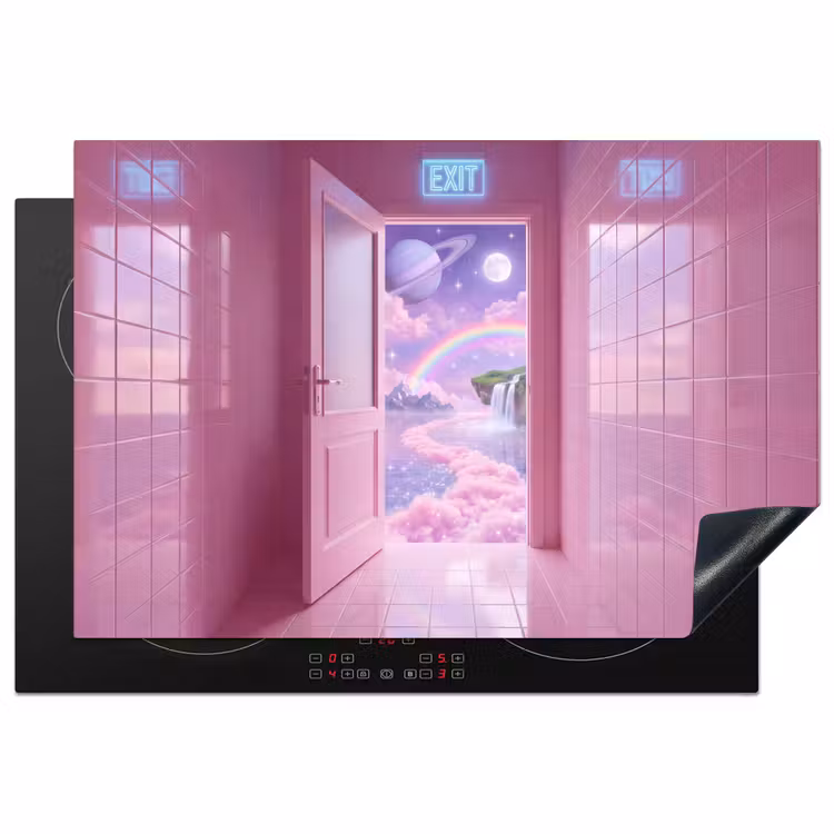Inductiebeschermer - Roze deur - Fantasie — 1