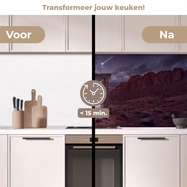 Keuken achterwand - Deur - Melkweg - Woestijn — 3