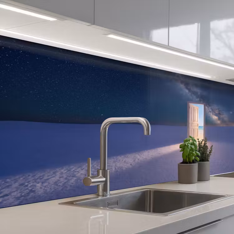 Keuken achterwand - Deur - Sneeuw - Strand — 2