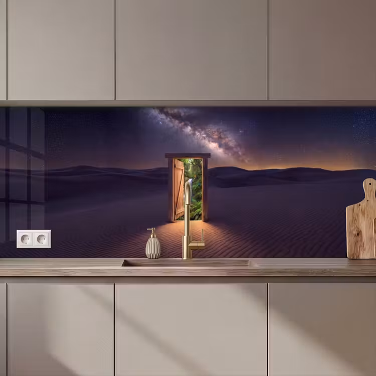 Keuken achterwand - Deur - Woestijn - Natuur — 1