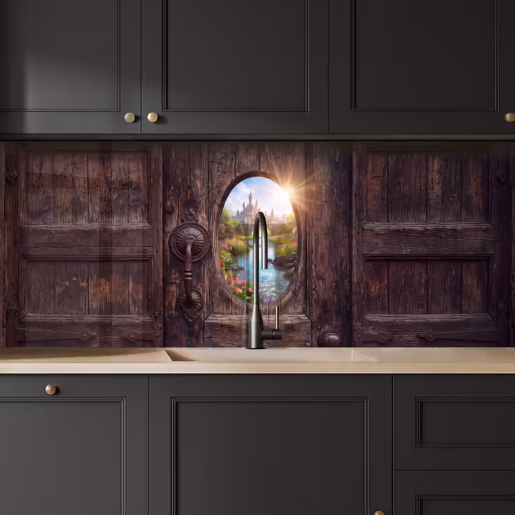 Keuken achterwand - Kasteel - Rivier - Natuur — 6