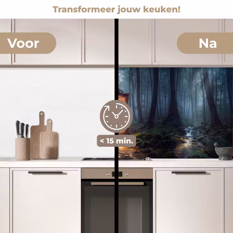 Keuken achterwand - Spiegel - Bos - Natuur — 3