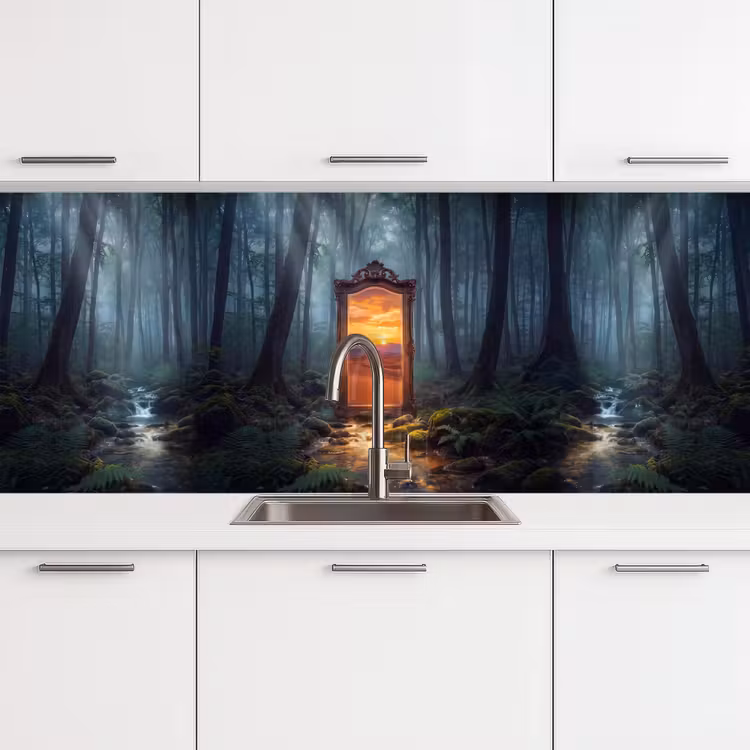Keuken achterwand - Spiegel - Bos - Natuur — 4