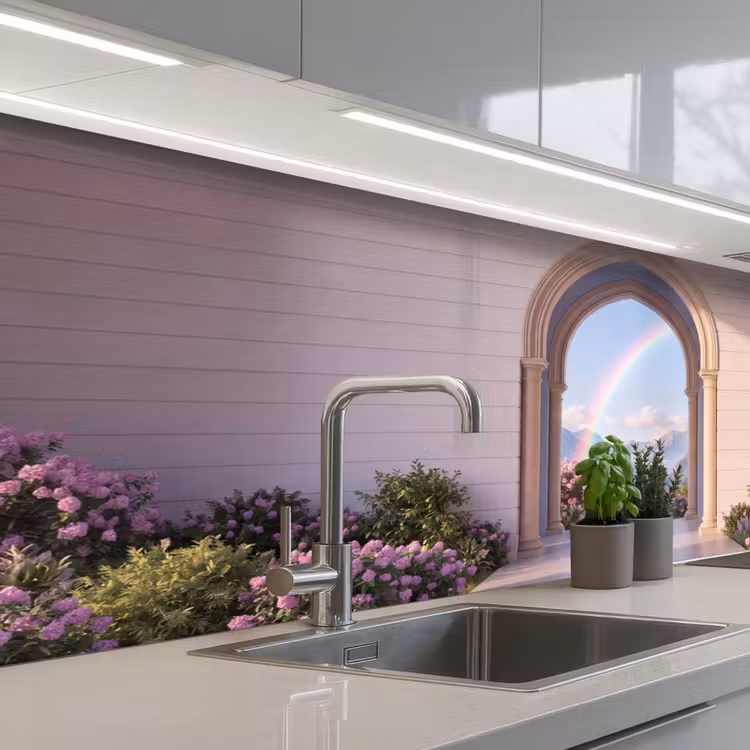 Keuken achterwand - Boog - Bergen - Regenboog — 2