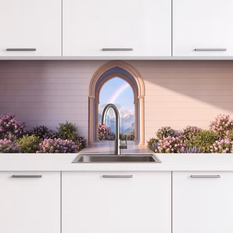 Keuken achterwand - Boog - Bergen - Regenboog — 4