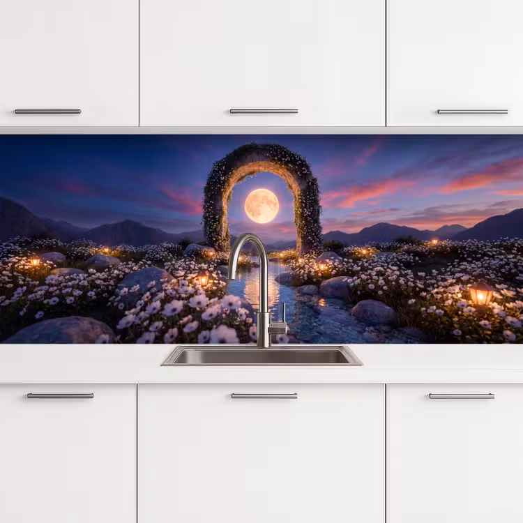 Keuken achterwand - Boog - Maan - Nacht — 4