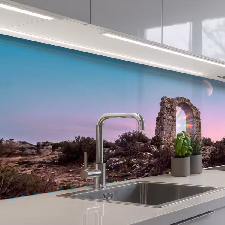 Keuken achterwand - Boog - Regenboog - Maan — 2