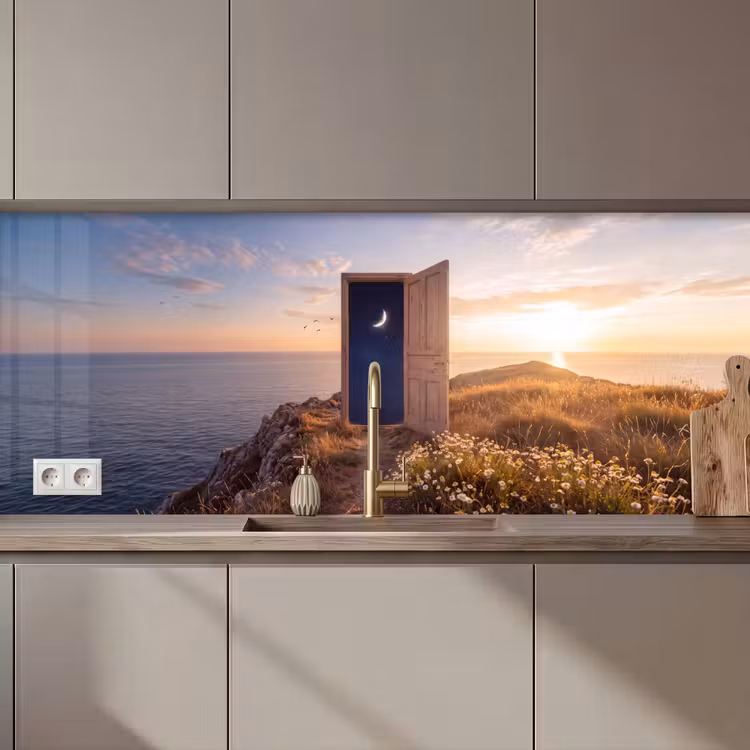 Keuken achterwand - Deur - Sterren - Natuur — 1