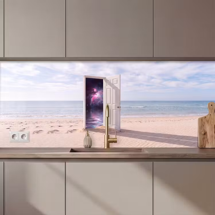 Keuken achterwand - Deur - Strand - Kosmos — 1