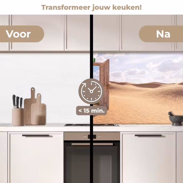 Keuken achterwand - Deur - Woestijn - Gras — 3