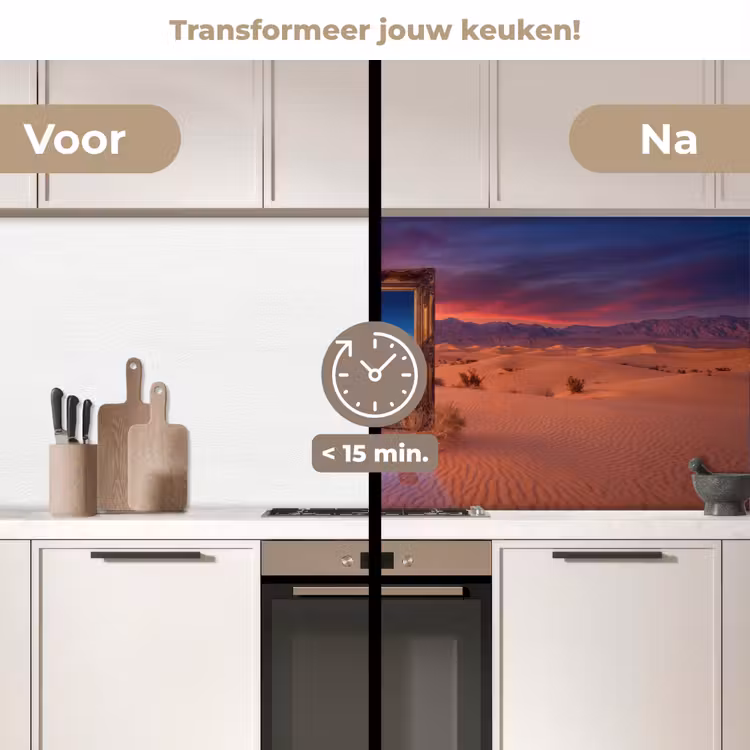 Keuken achterwand - Kader - Stadsgezicht - Woestijn — 3