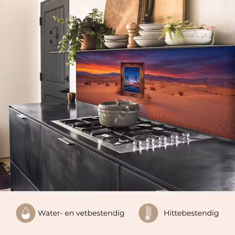 Keuken achterwand - Kader - Stadsgezicht - Woestijn — 5