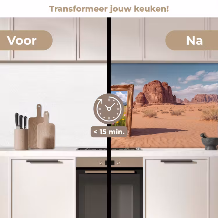 Keuken achterwand - Kader - Woestijn - Bloemen — 3