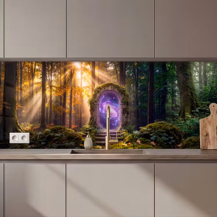 Keuken achterwand - Poort - Kosmos - Bos — 1
