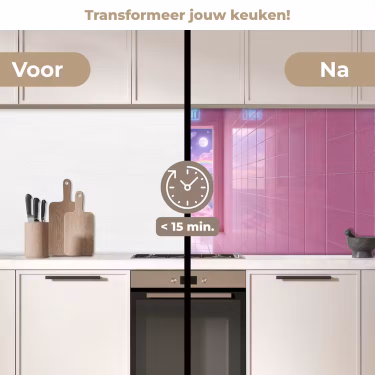Keuken achterwand - Roze deur - Fantasie — 3