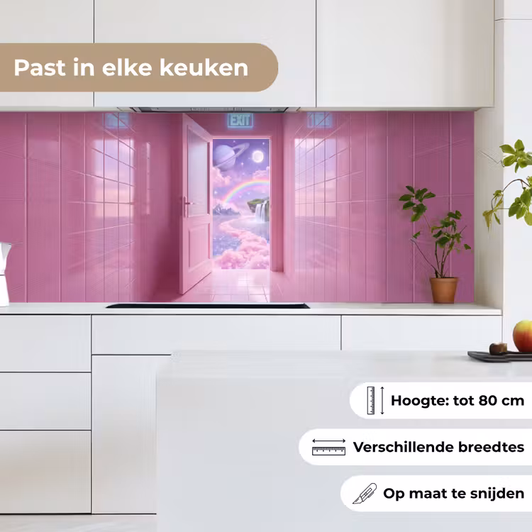 Keuken achterwand - Roze deur - Fantasie — 7
