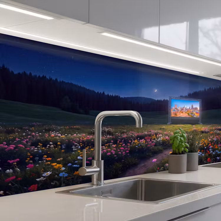 Keuken achterwand - Scherm - Stad - Natuur — 2