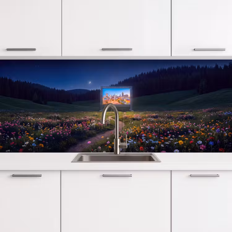 Keuken achterwand - Scherm - Stad - Natuur — 4