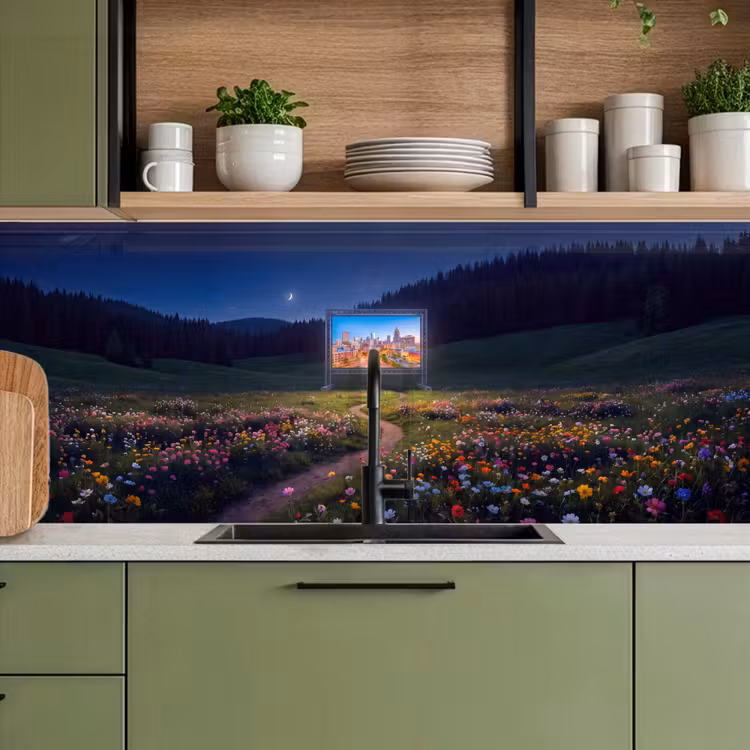 Keuken achterwand - Scherm - Stad - Natuur — 8