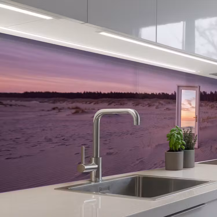Keuken achterwand - Spiegel - Zee - Zonsondergang — 2