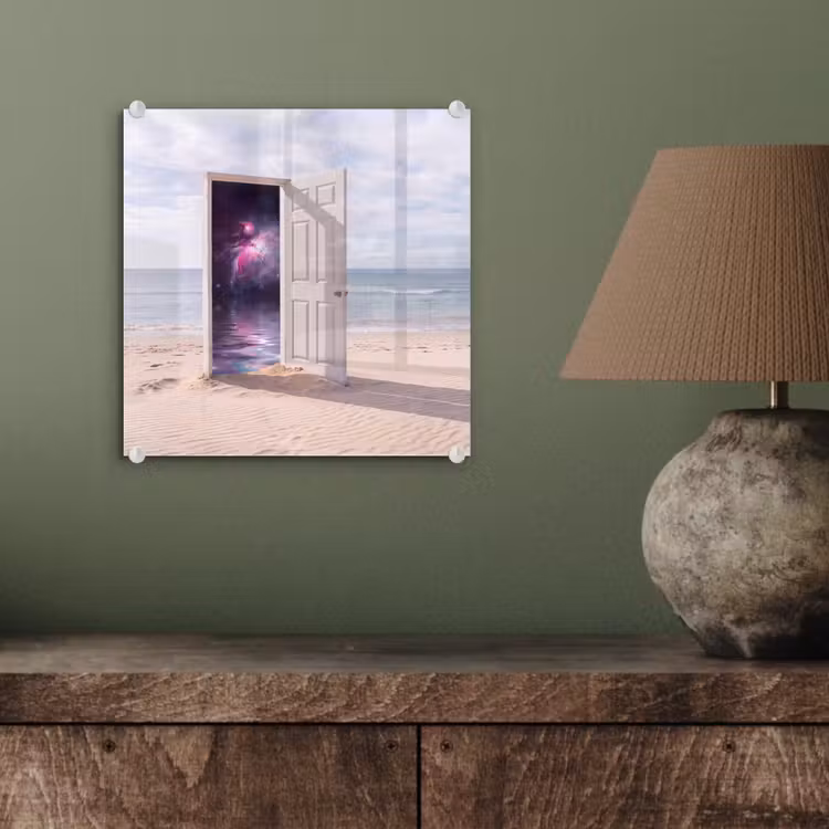 Glas schilderij - Deur - Strand - Kosmos — 4