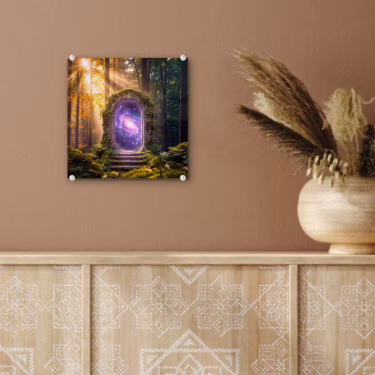 Glas schilderij - Poort - Kosmos - Bos — 6