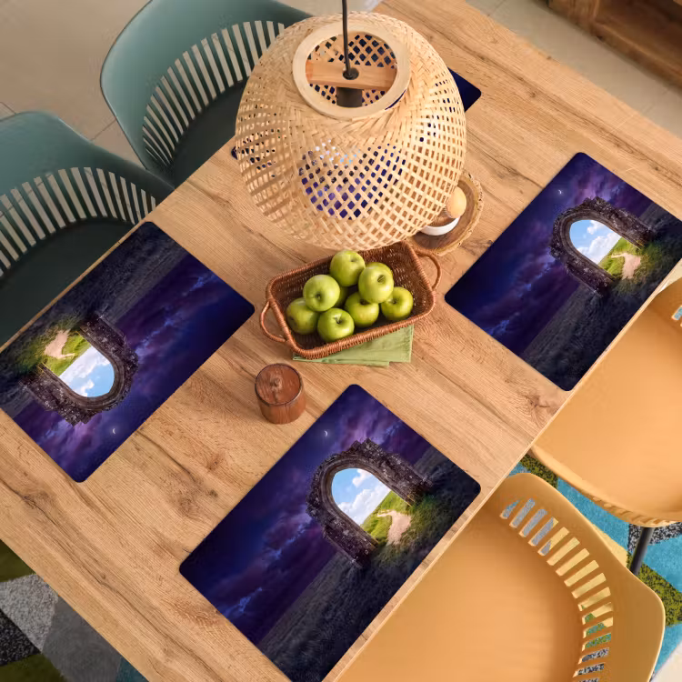 Placemat - 6 stuks - Boog - Landschap - Contrast — 4