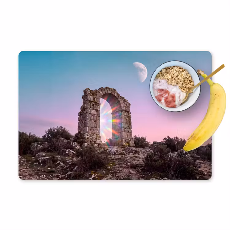 Placemat - 6 stuks - Boog - Regenboog - Maan — 1