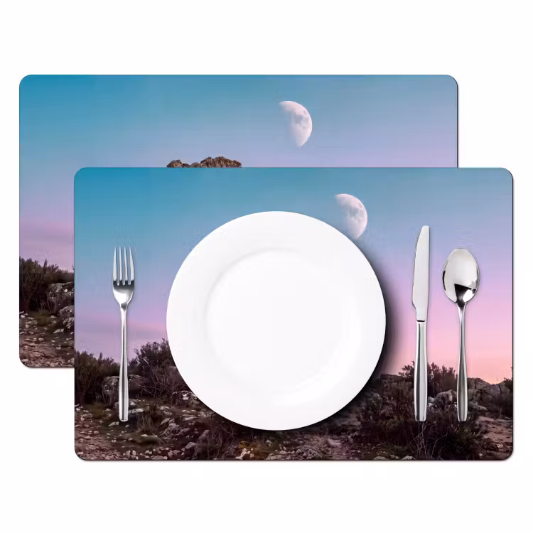 Placemat - 6 stuks - Boog - Regenboog - Maan — 2