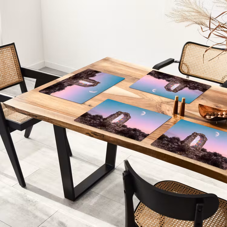Placemat - 6 stuks - Boog - Regenboog - Maan — 3
