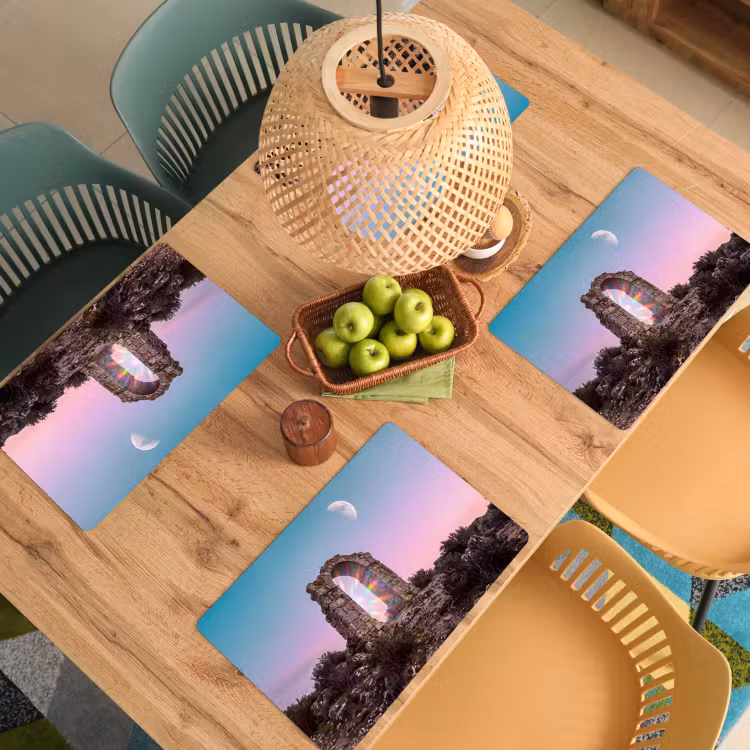 Placemat - 6 stuks - Boog - Regenboog - Maan — 4