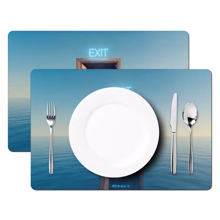 Placemat - 6 stuks - Deur - Ruimte - Abstract — 2